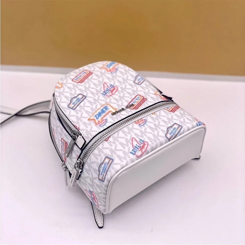 Michael Kors Rhea Extra-Small convertible Backpack Crossbody Optic White
